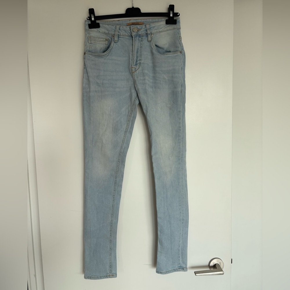 Americanino 14” WAIST High Waisted Light Wash Women's Jeans, Blue, Size 30.